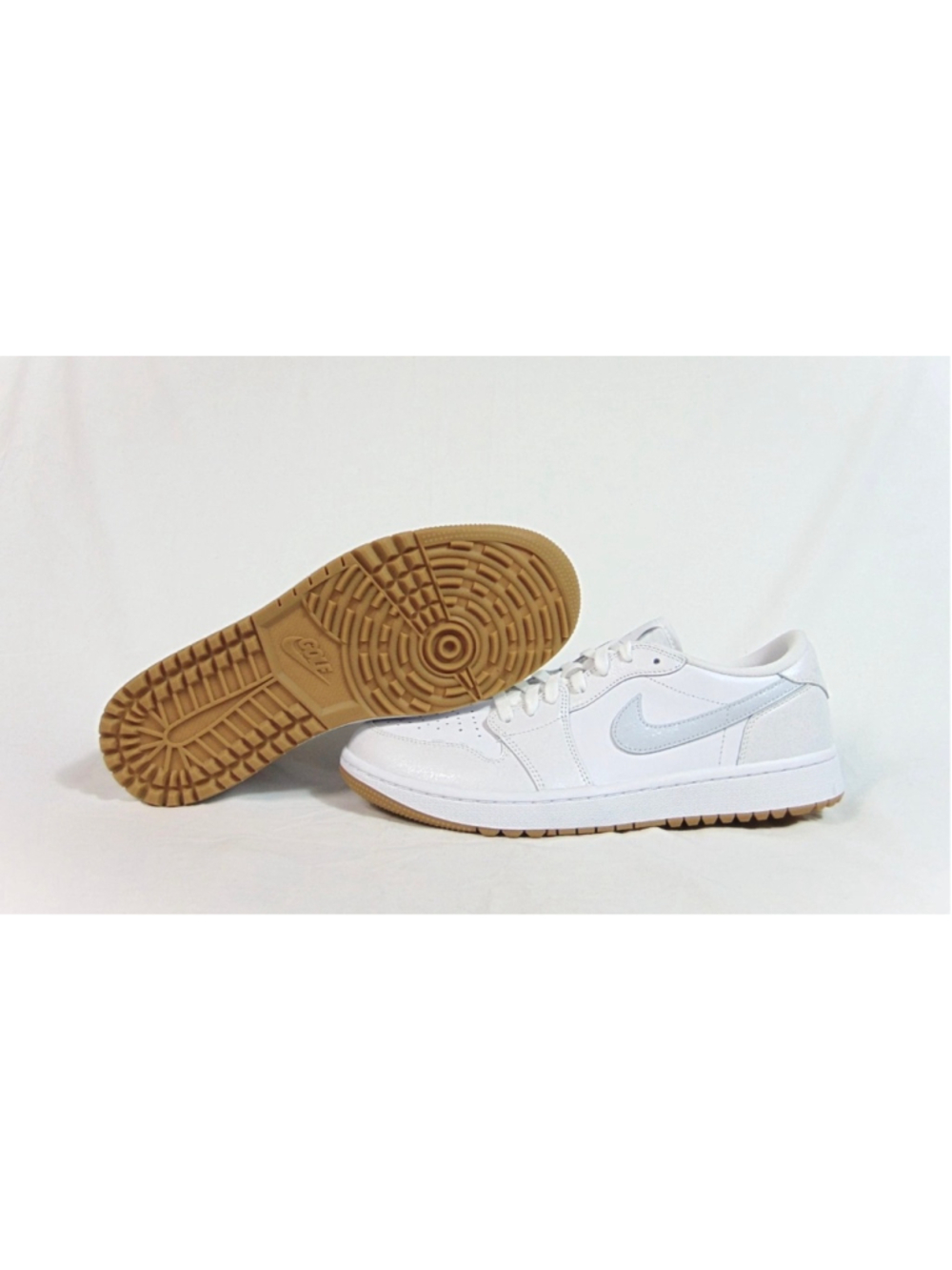 Nike Air Jordan 1 G White & Gum Spikeless Golf Shoes Size 13 NEW DD9315-111